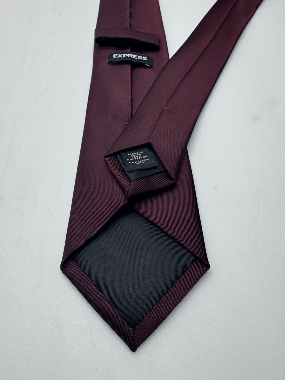 Express Solid Burgundy Men's Tie #0105